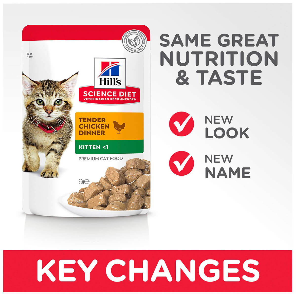Hill's Science Diet Kitten Chicken Pouches Wet Cat Food 85g (132617000138) [default_color]