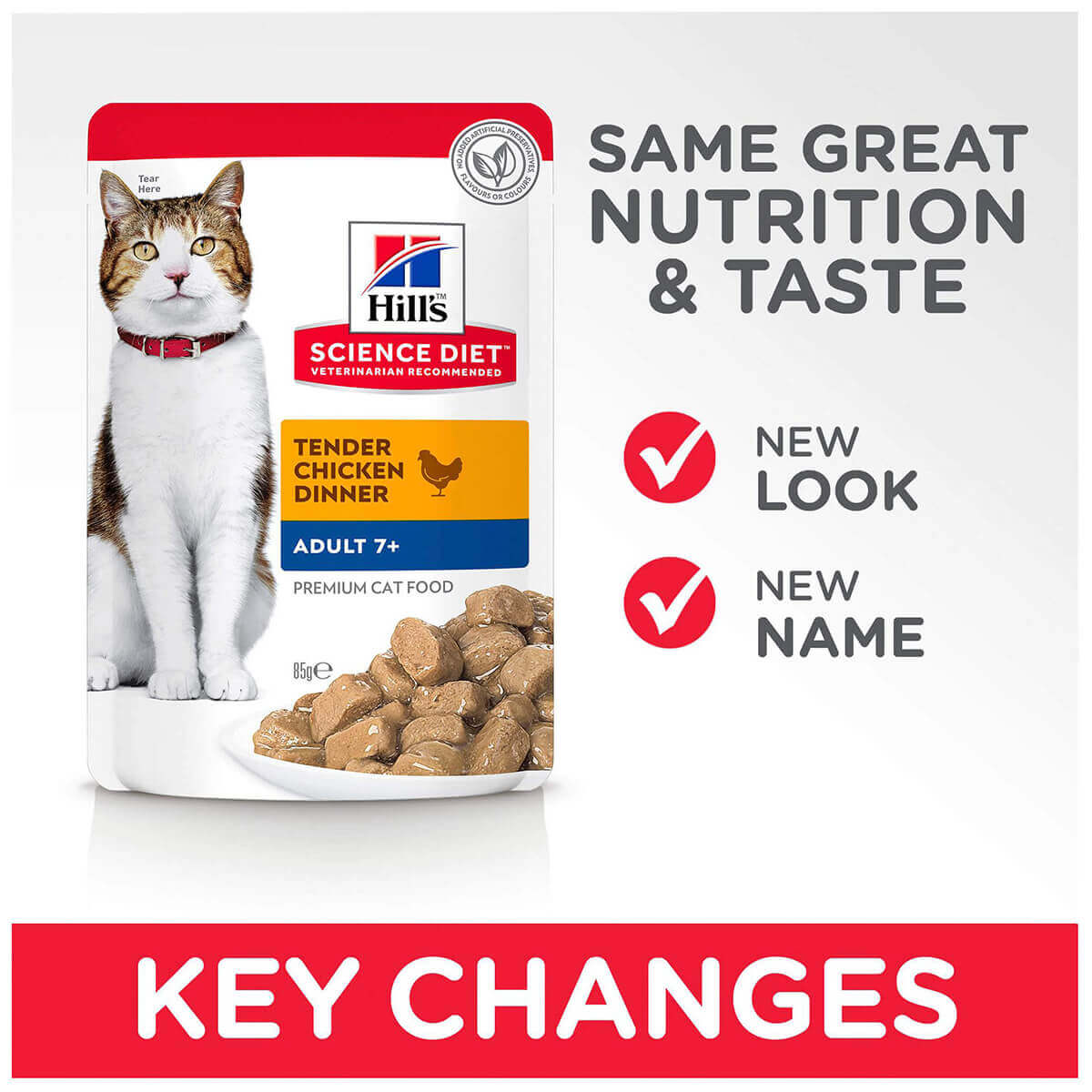 Hill's Science Diet 7+ Adult Chicken Pouches Wet Cat Food 85g (132617000142) [default_color]