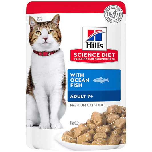 Hill's Science Diet 7+ Adult Ocean Fish Pouches Wet Cat Food 85g (132617000143) [default_color]
