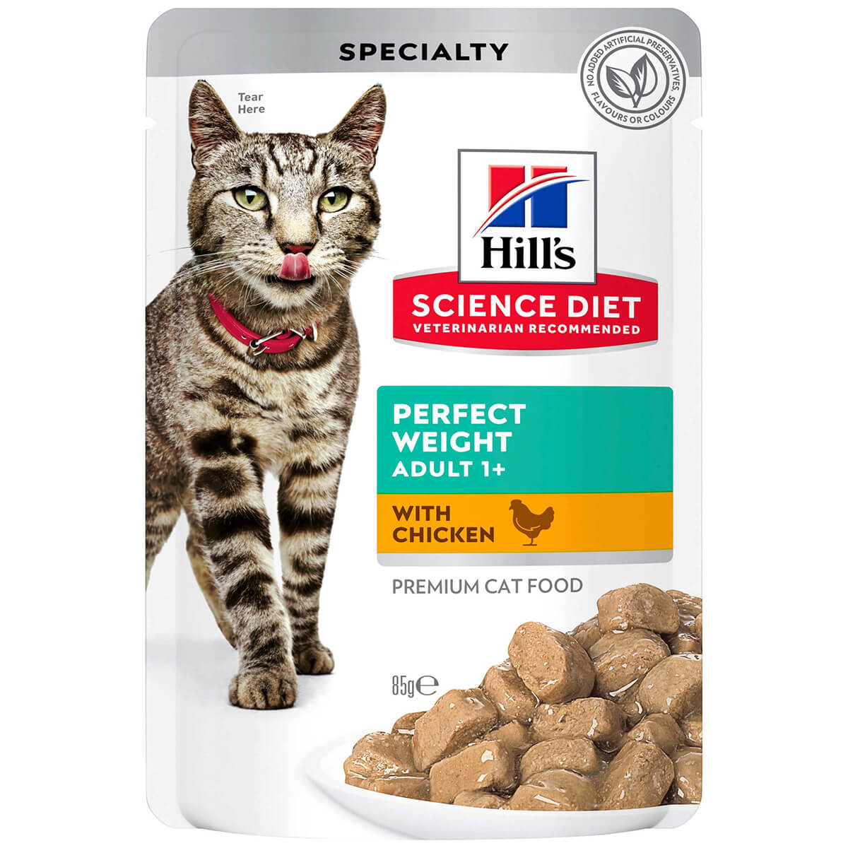 Hill's Science Diet Perfect Weight Adult Chicken Pouches Wet Cat Food 85g (132617000145) [default_color]