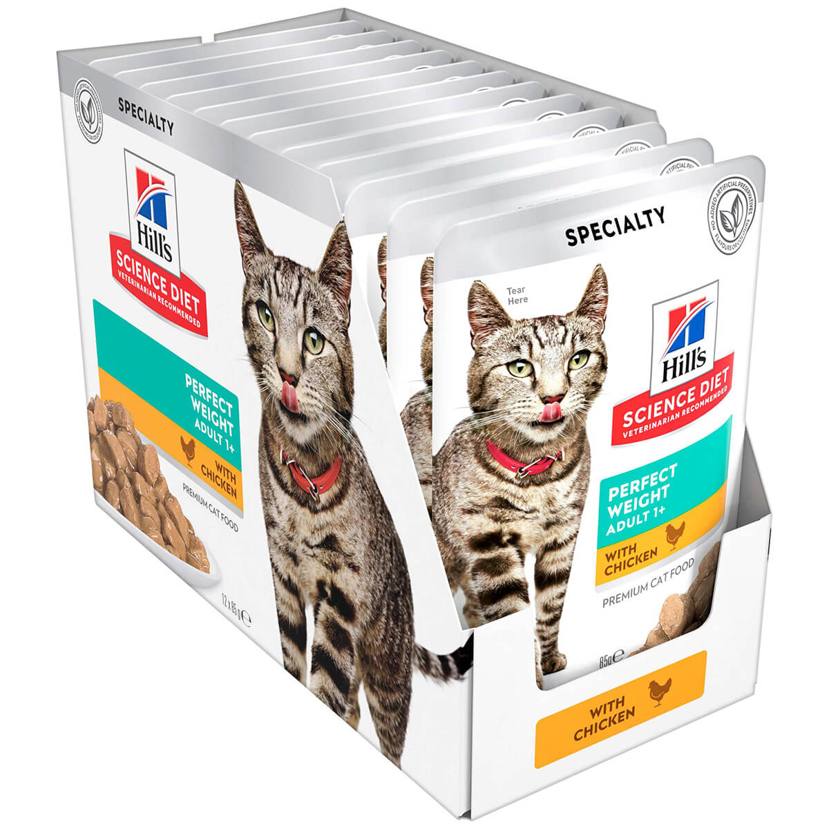 Hill's Science Diet Perfect Weight Adult Chicken Pouches Wet Cat Food 85g (132617000145) [default_color]