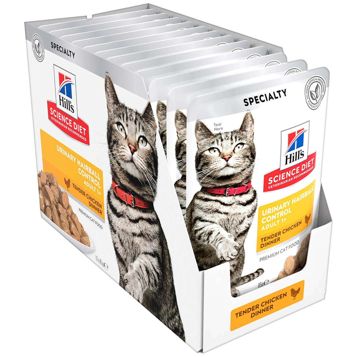 Hill's Science Diet Urinary Hairball Control Adult Chicken Wet Cat Food 85g (132617000146) [default_color]