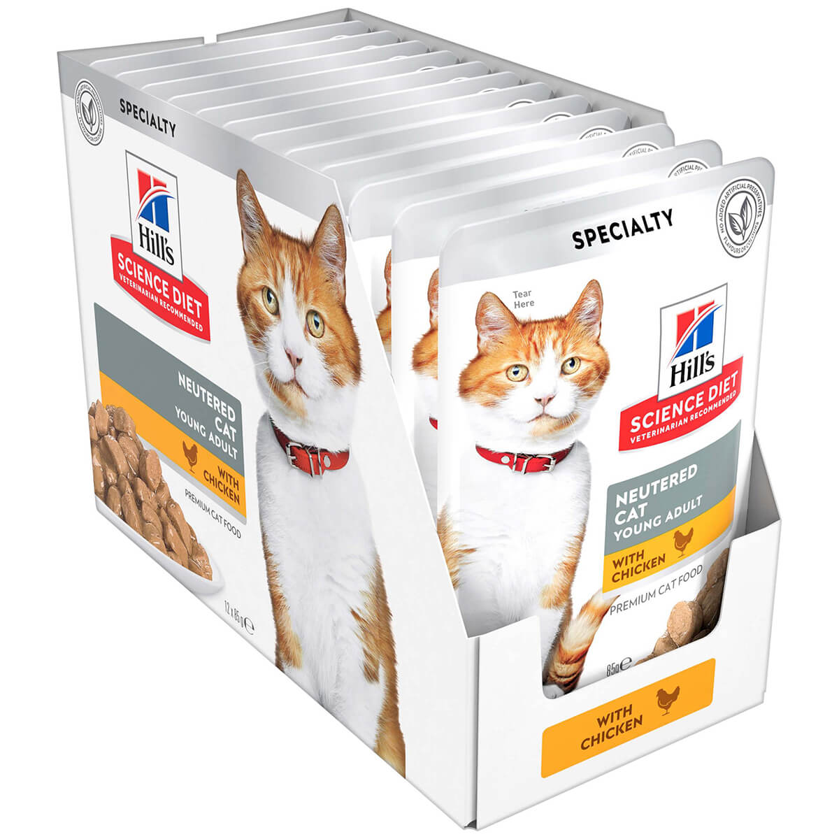 Hill's Science Diet Neutered Young Adult Chicken Pouches Wet Cat Food 85g (132617000147) [default_color]