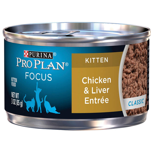 Pro Plan Focus Kitten Chicken & Liver Entree Classic Wet Cat Food 85g (132621000017) [default_color]