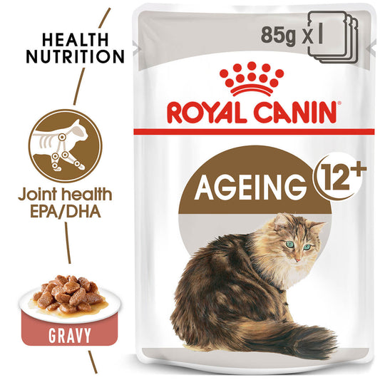 Royal Canin Ageing 12+ Senior In Gravy Wet Cat Food 85G
