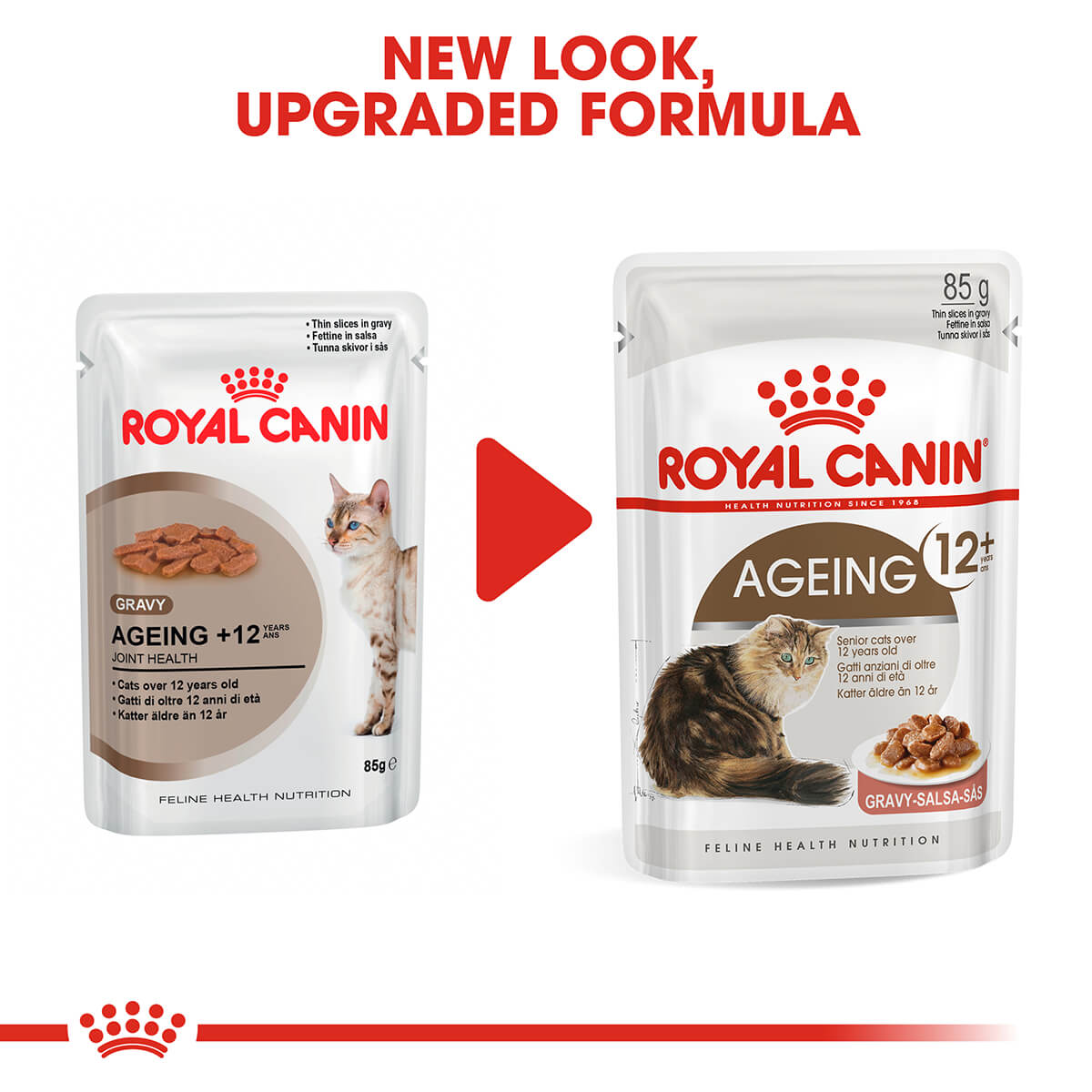 Royal Canin Ageing 12+ Senior In Gravy Wet Cat Food 85g (132622000060) [default_color]