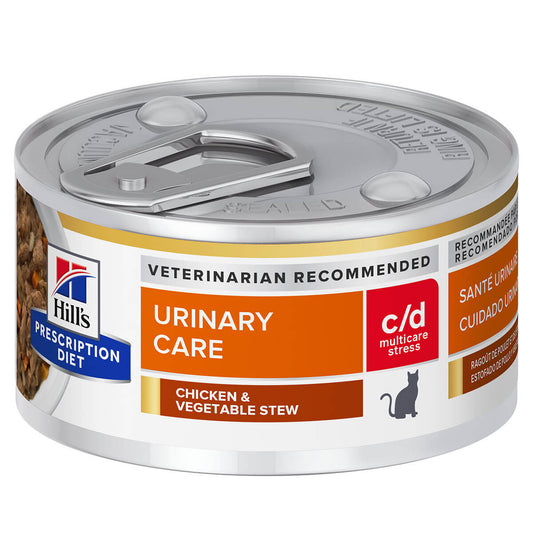 Hill's Prescription Diet C/D Multicare Stress Urinary Care Chicken & Vegetable Stew Wet Cat Food 82G