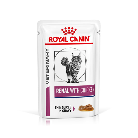 ROYAL CANIN VETERINARY DIET Renal Chicken Adult Wet Cat Food Pouches 85g (133212000038) [default_color]