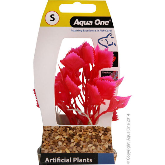 Aqua One Plastic Plant Hygrophila with Log (151616000466) [Red]