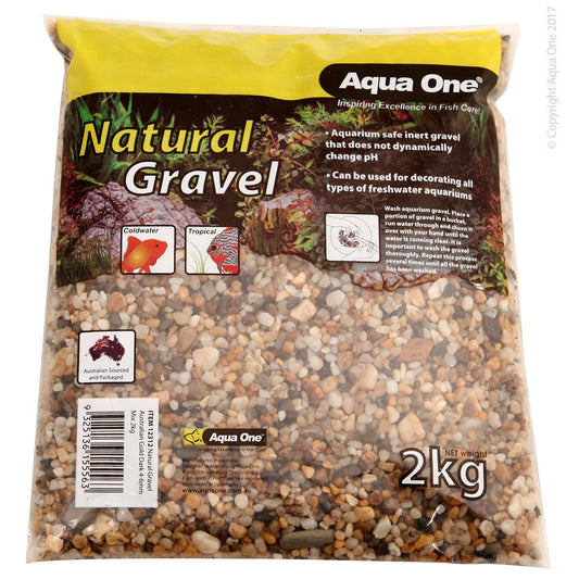 Aqua One - Natural Gravel Australian Gold Dark 4-6mm Mix (152313000204) [default_color]