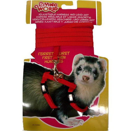 Living World Ferret Harness and Lead Set (181111000007) [Red]