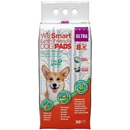 WizSmart Earth Friendly Dog and Puppy Training Pads Ultra