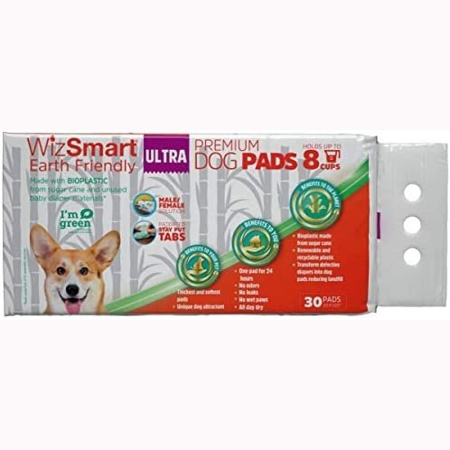 WizSmart Earth Friendly Dog and Puppy Training Pads Ultra