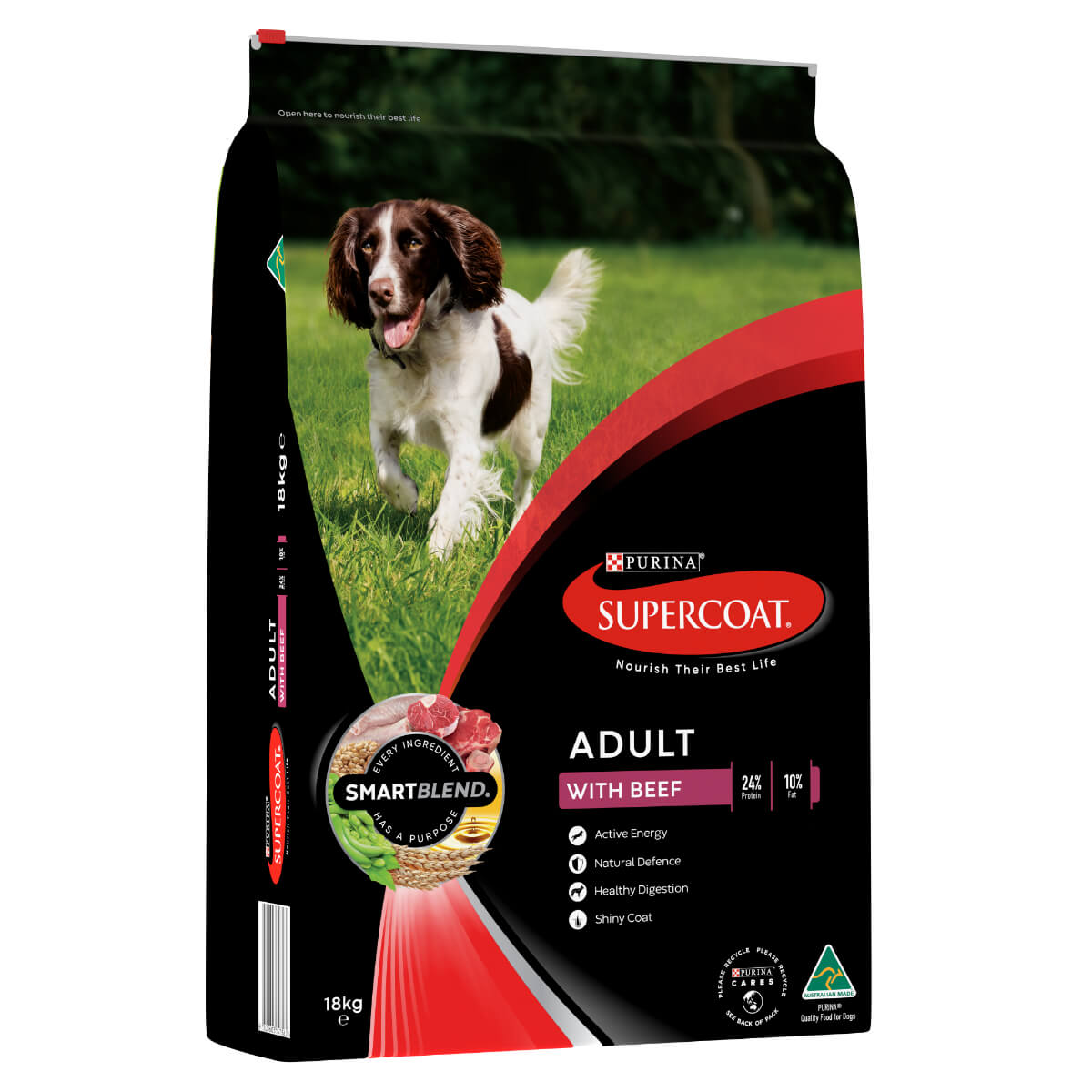 Supercoat Adult Beef Dry Dog Food 18kg