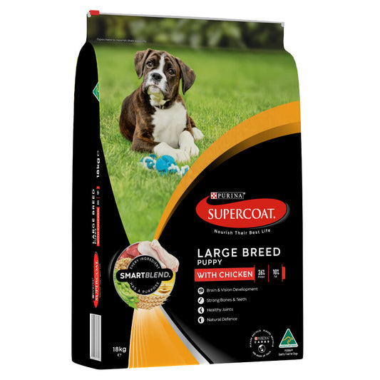 Supercoat Large Breed Puppy Chicken Dry Dog Food 18kg