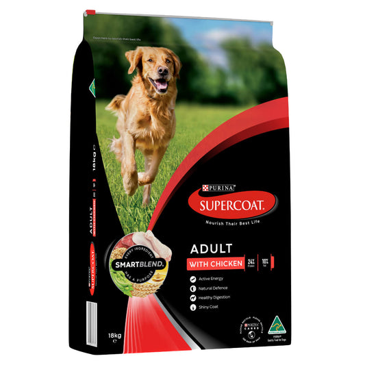 Supercoat Adult Chicken Dry Dog Food 18kg