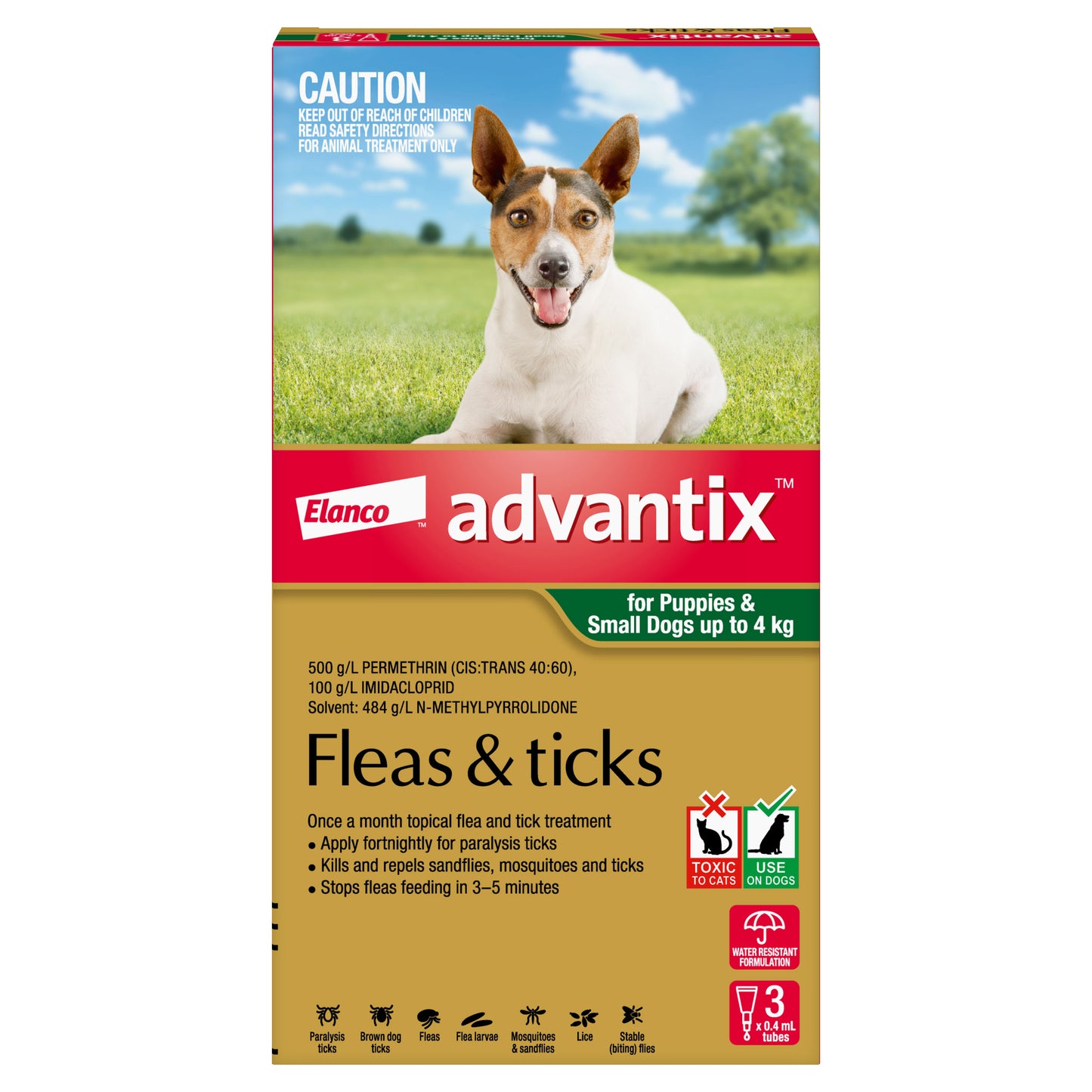 Advantix Flea & Tick Treatment <4kg Dog