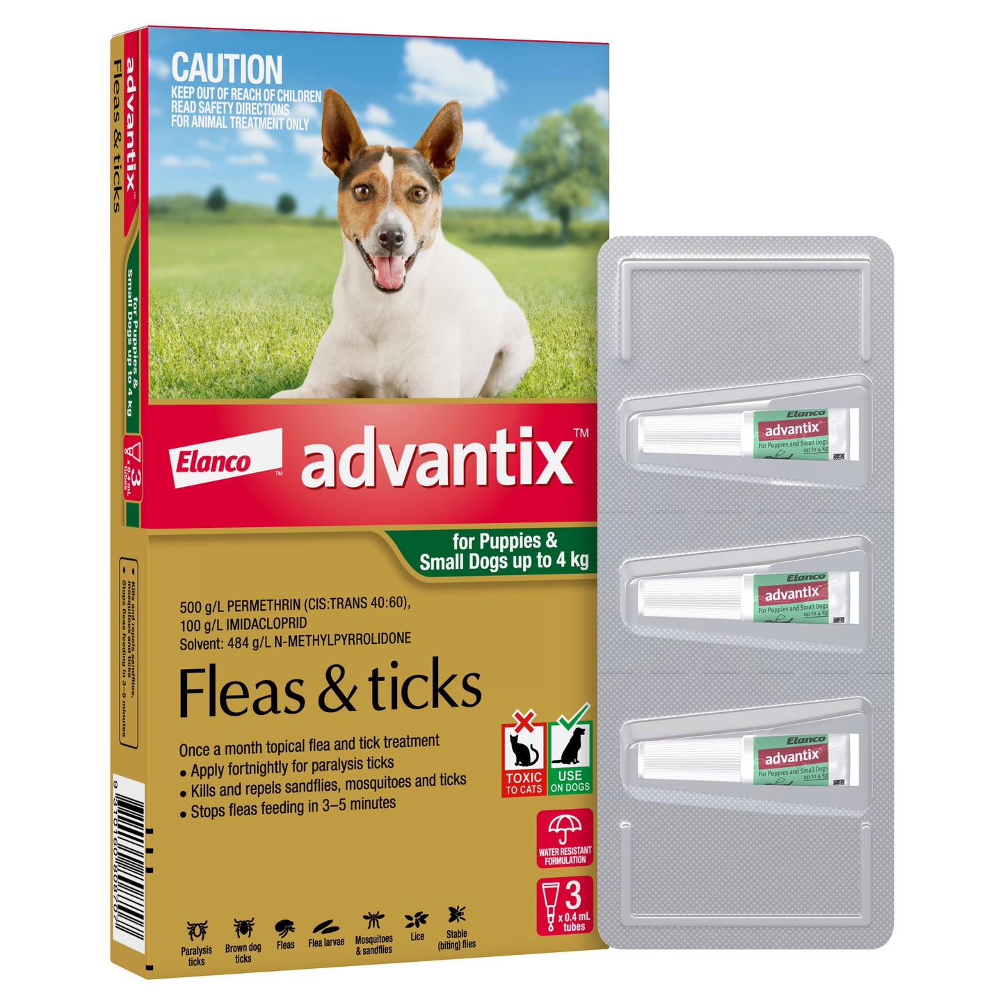 Advantix Flea & Tick Treatment <4kg Dog