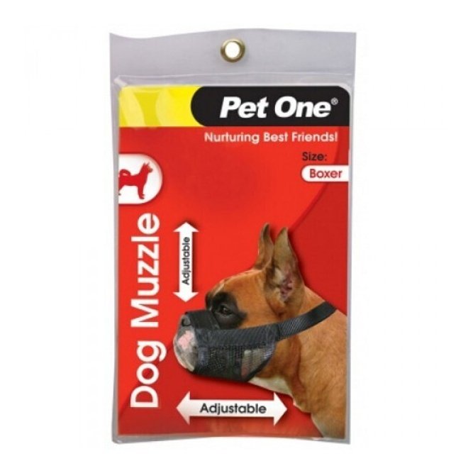 Pet One Nylon Adjustable Muzzle Boxer