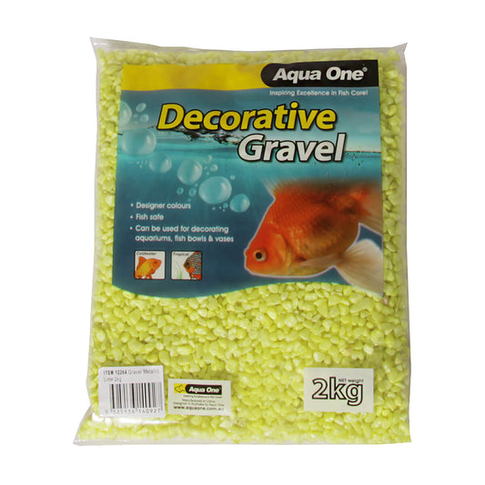 Aqua One Gravel Metallic Lime 2kg