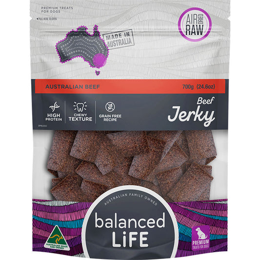 Balanced Life Beef Jerky Dog Treats 700g