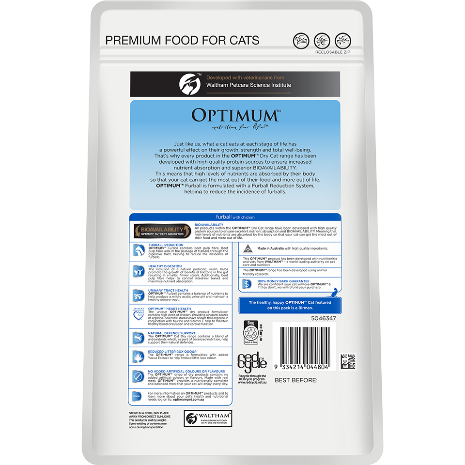 Optimum Furball Chicken Dry Cat Food