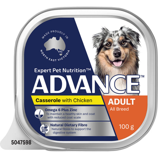 Advance Single Serve Adult Chicken Casserole Wet Dog Food 100g