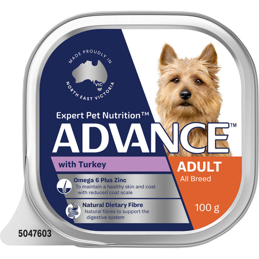 Advance Single Serve Adult Turkey Wet Dog Food 100g
