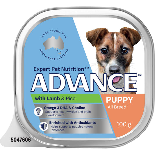 Advance Single Serve Puppy Lamb with Rice Wet Dog Food 100g