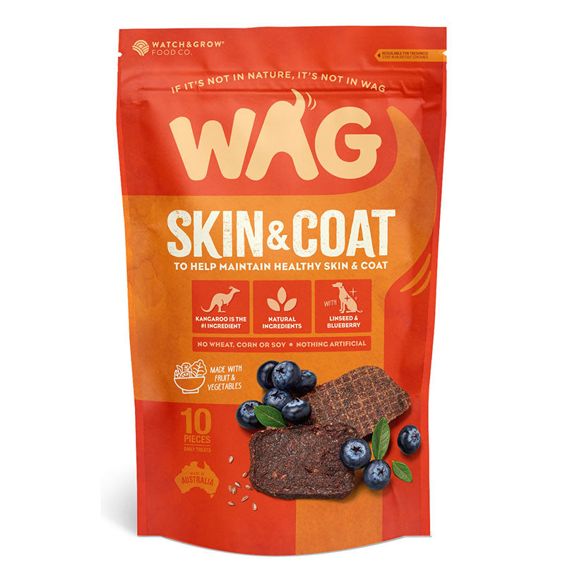 WAG Kangaroo Jerky Skin & Coat 10pc