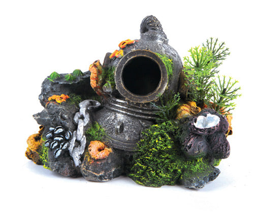 Kazoo Divers Helmet with Plants Small Fish Tank Ornament