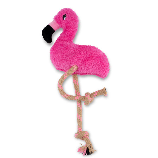 Beco Dual Material Flamingo Dog Toy