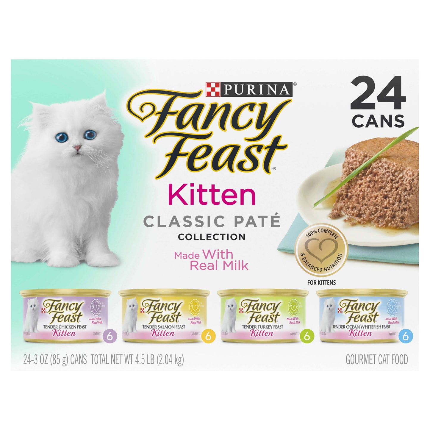 Fancy Feast Kitten Classic Paté Collection Wet Cat Food 24x85g