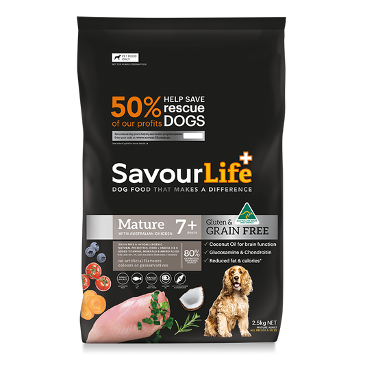 Savourlife Grain Free Mature 7+ With Australian Chicken Dry Dog Food