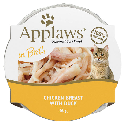 Applaws Natural Chicken Breast with Duck in Broth Wet Cat Food Pot