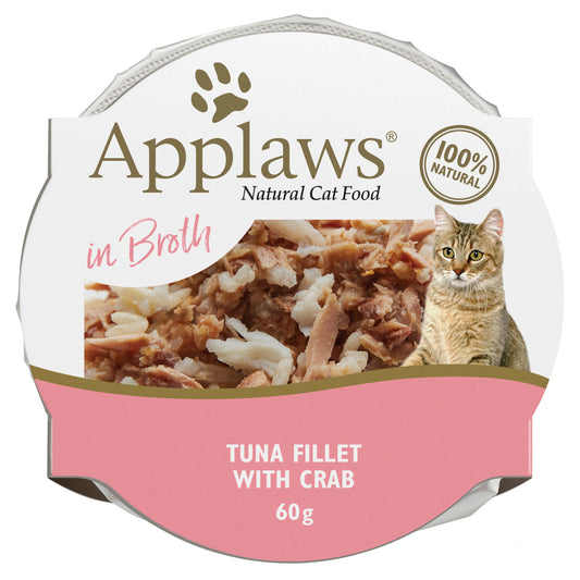 Applaws Natural Tuna Fillet with Crab in Broth Wet Cat Food Pot