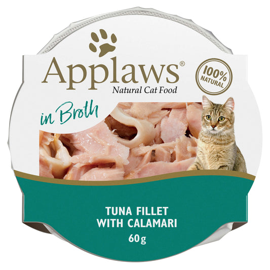 Applaws Natural Tuna Fillet with Calamari in Broth Wet Cat Food Pot