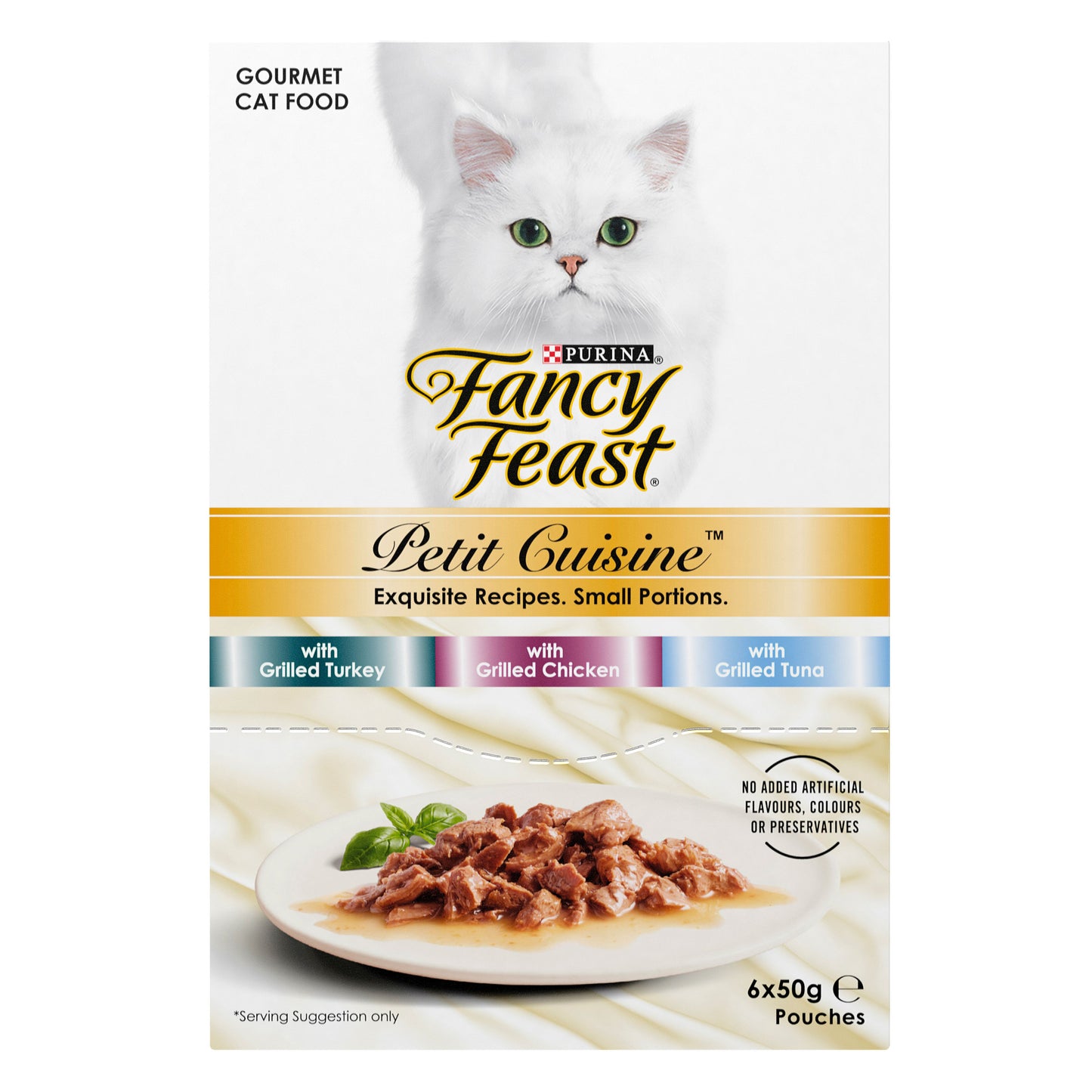 Fancy Feast Adult Petit Cuisine Turkey And Chicken And Tuna Grilled Wet Cat Food 6 X 50g