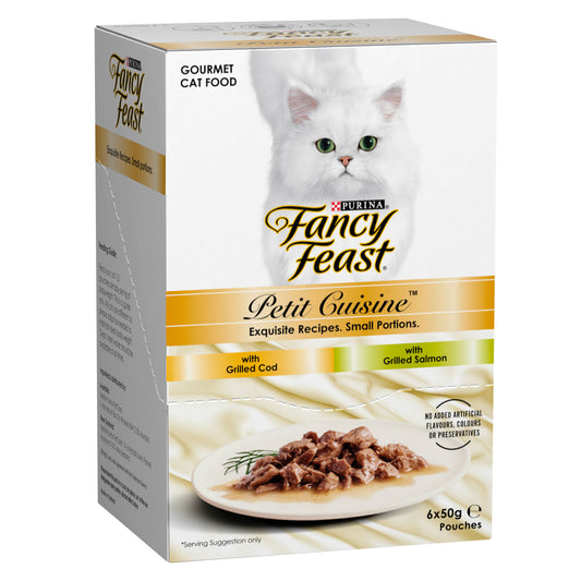 Fancy Feast Petit Cuisine Cod And Salmon Wet Cat Food 6 X 50g