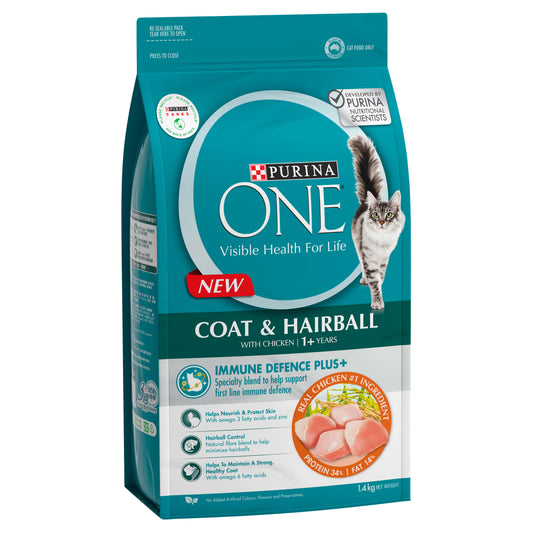 Purina One Adult Hairball Chicken Dry Cat Food 1.4Kg