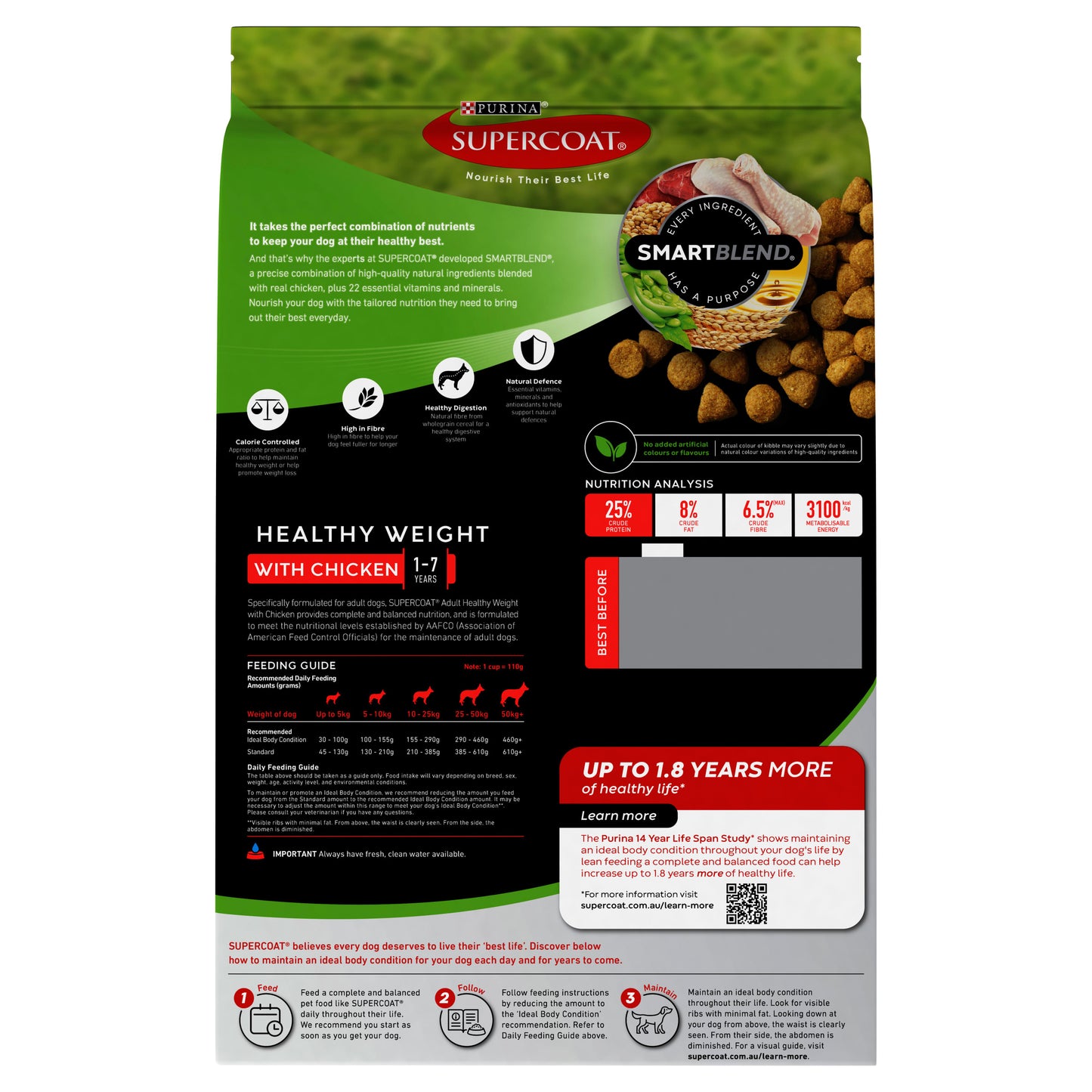 Supercoat Healthy Weight Adult Chicken Dry Dog Food