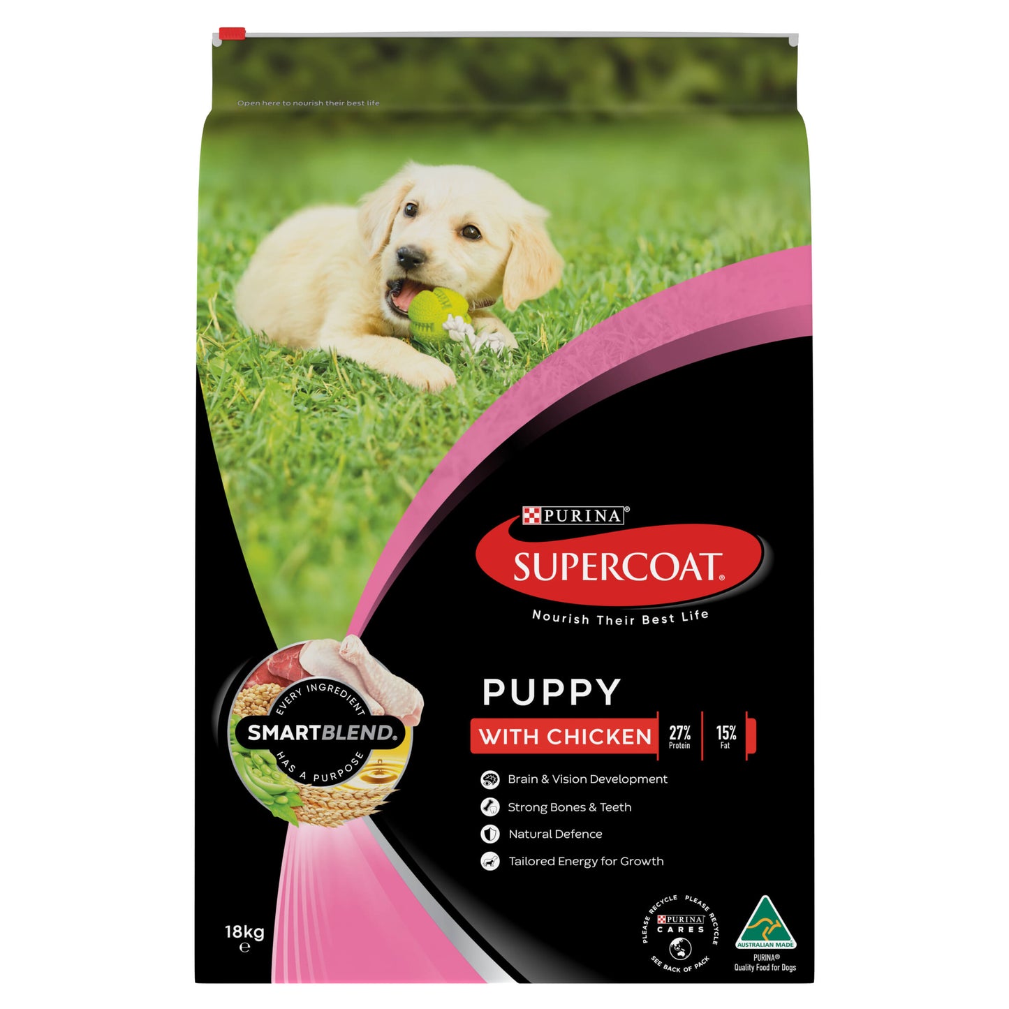 Supercoat Puppy Chicken Dry Dog Food 18kg