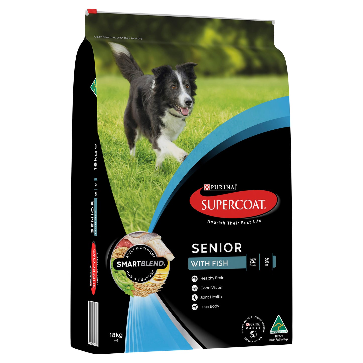 Supercoat Senior Fish Dry Dog Food 18kg