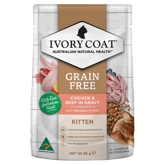 Ivory Coat Kitten Chicken with Beef Wet Cat Food
