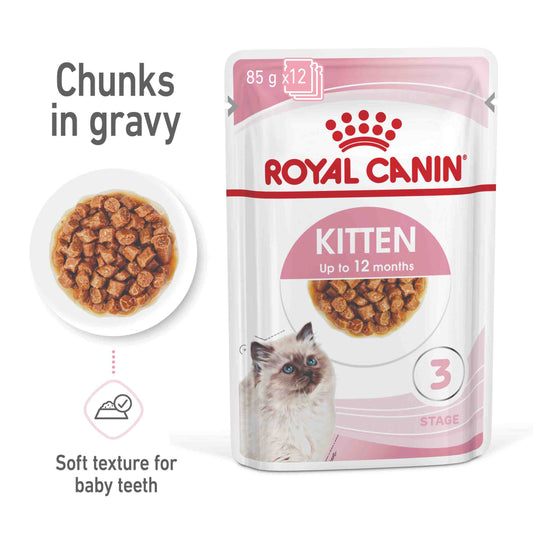 Royal Canin Instinctive Kitten In Gravy Wet Cat Food 85G