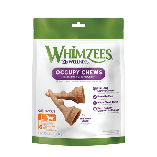 Whimzees Occupy Calmzees Chews Antlers Value Bag Large 6pk