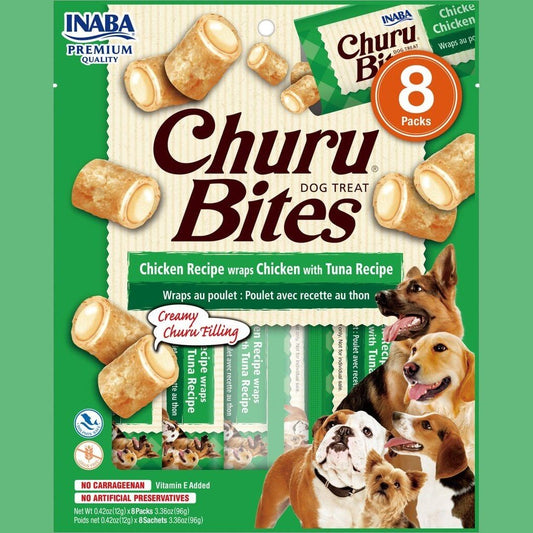 Inaba Churu Bites Chicken Wraps With Tuna Recipe Dog Treats