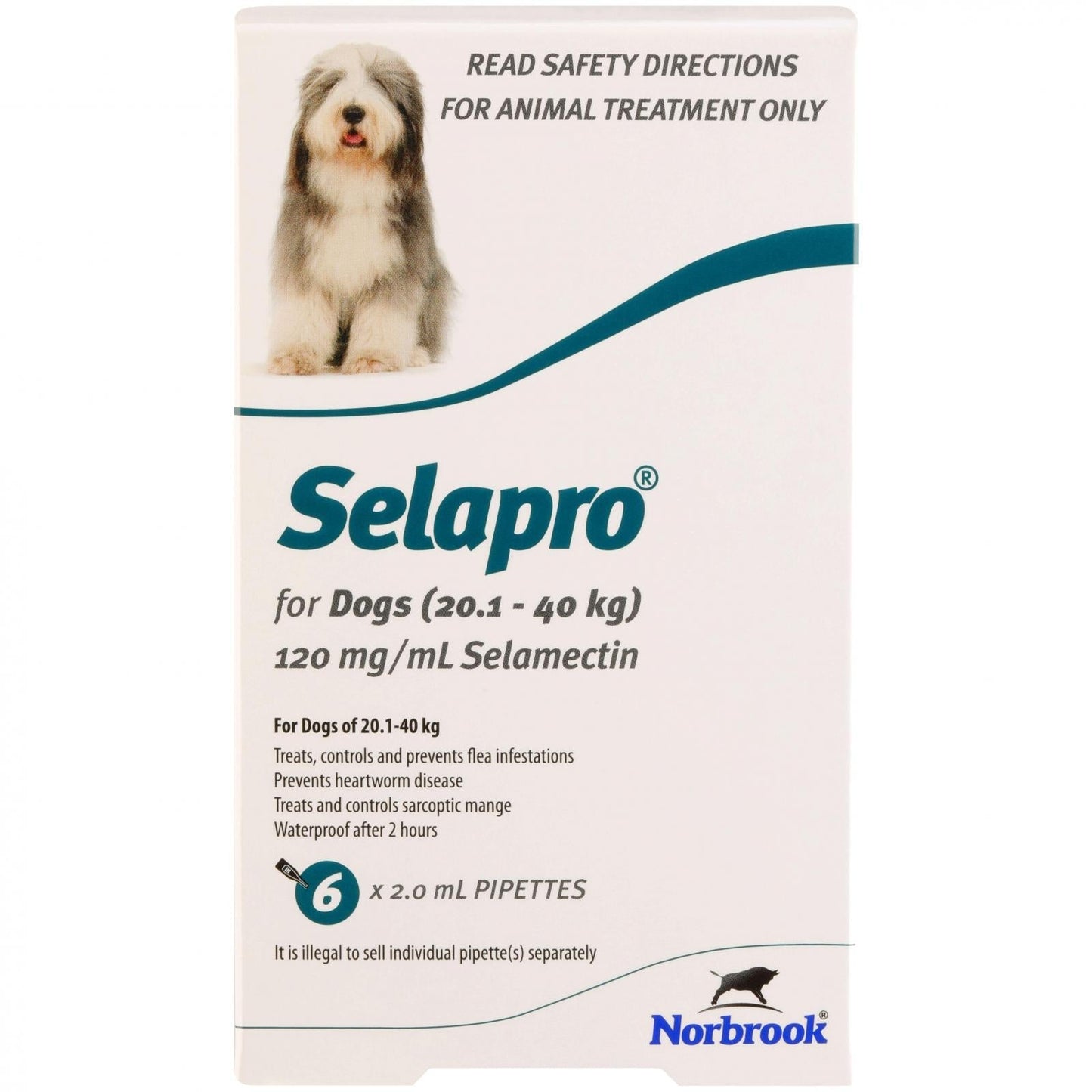 Selapro Flea & Worming Spot On Treatment 20.1-40kg Dog